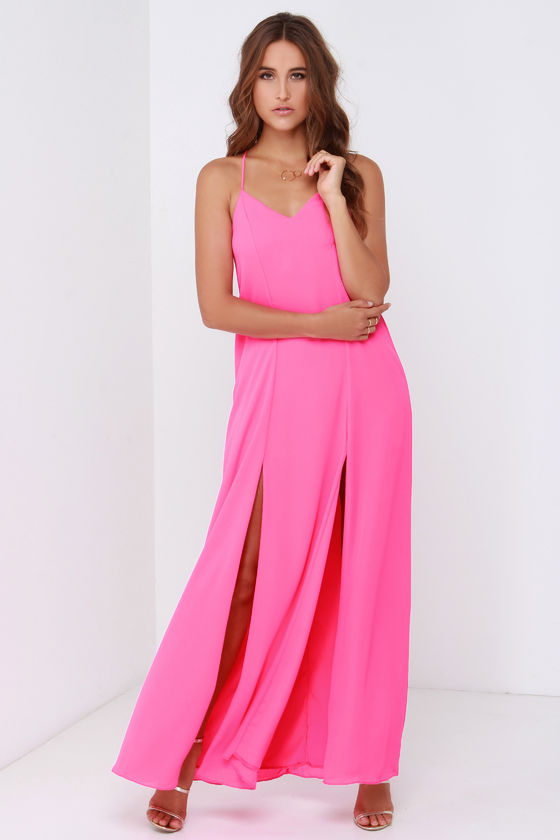 Hot Pink Dress - Maxi Dress - $48.00 ...